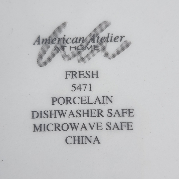 Carrot Recipe Plate American Atelier At Home 8 inch Fresh 5471 Porcelain - Picture 2 of 9